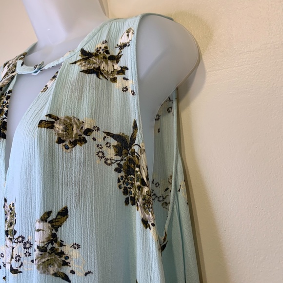 FP | Tree Swing Floral Oversized Choker Tank Top Sleeveless Tunic Mini Dress - Picture 6 of 12